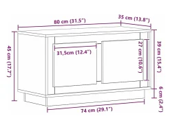 Mueble Bajo para TV Roble artisan 80 x 35 x 45 cm