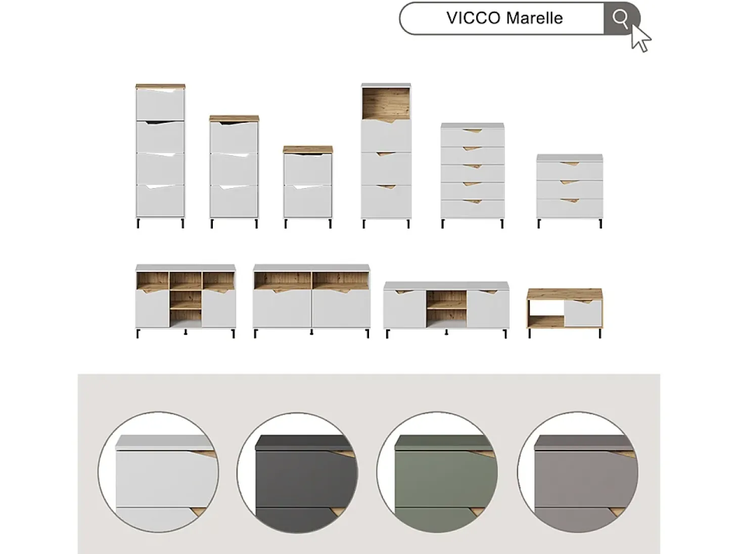 Mueble bajo para TV verde/artesano 150x38x60 marelle