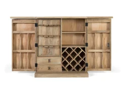 Mueble bar con 2 puertas fabricado en madera de mango