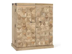 Mueble bar con 2 puertas fabricado en madera de mango