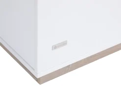Mueble bar con almacenaje - Blanco y natural - ANOSKI