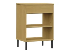 Mueble consola con patas de metal Marrón Madera maciza de pino OSLO