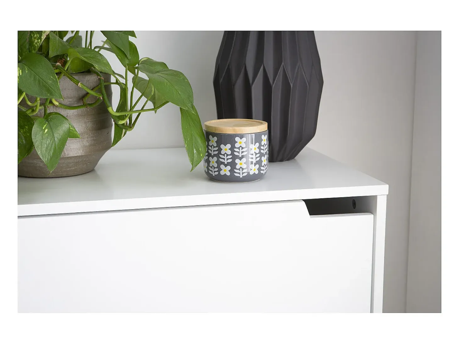 Mueble de almacenaje blanco 3 puertas LEENA