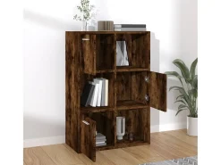 Mueble de almacenaje roble ahumado 60x29,5x90 cm