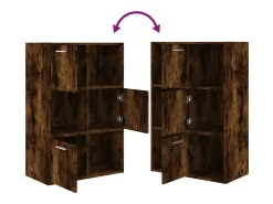 Mueble de almacenaje roble ahumado 60x29,5x90 cm
