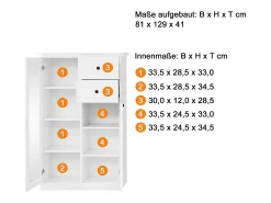 Mueble de almacenaje Valex blanco mate