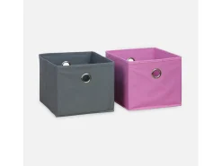 Mueble de almacenamiento para niños 4 cestas rosa