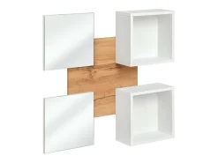 Mueble de entrada - TORTH 5 - Color roble y blanco