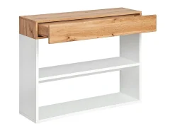 Mueble de entrada - TORTH 4 - Color roble y blanco
