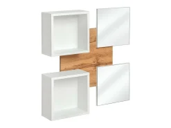 Mueble de entrada - TORTH 4 - Color roble y blanco