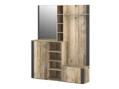 Mueble de entrada Barry old style light / antracita 150 cm