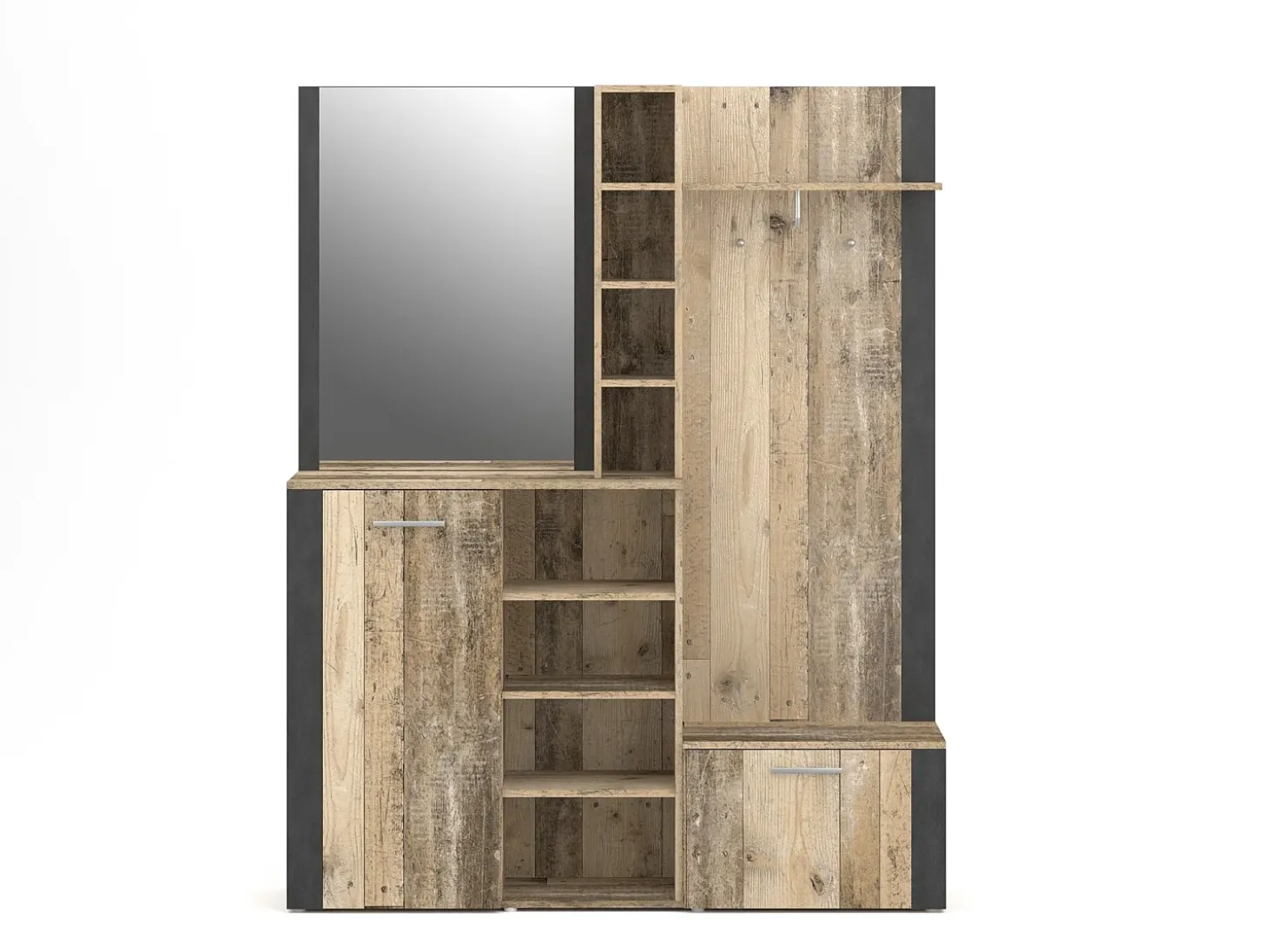 Mueble de entrada Barry old style light / antracita 150 cm