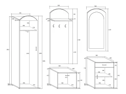 Mueble de entrada Ramona roble craft tabaco 150 cm