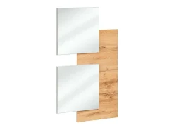 Mueble de entrada TORTH 2 – Conjunto completo – Color roble y blanco – Diseño moderno y práctico