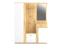 Mueble de entrada Trio roble artesanal / blanco 145 cm