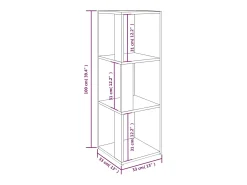Mueble de esquina madera de ingeniería roble Sonoma 33x33x100cm