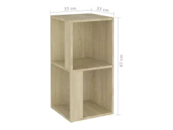 Mueble de esquina madera contrachapada roble Sonoma 33x33x67 cm