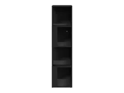 Mueble de esquina madera contrachapada negro 33x33x132 cm