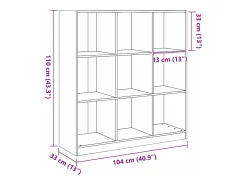 Mueble de Libros / Divisor de Habitación Marrón cera
