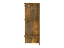 Mueble de recibidor 2 uds madera contrachapada roble ahumado