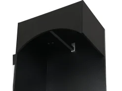 Mueble de recibidor con espejo, zapatero y banco - 110x33x185,5 cm - Negro
