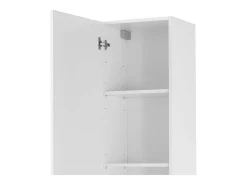 Mueble de salón blanco con vitrina librería y armario Teret WH