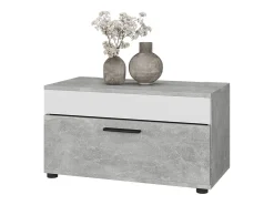 Mueble de salón hormigón/blanco 70.8x35.3x38.9 berno