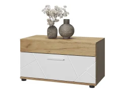 Mueble de salón oro potencia roble/blanco 70.8x35.3x38.9 berno