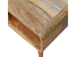 Mueble de televisión abierto Artisan Furniture con acabado roble, 1 compartimento abierto, marrón claro