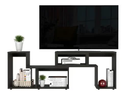 Mueble de Televisor Extensible Beijing, con gabinete 54.5CM A X 121 / 160CM An X 35.3CM P Wengue