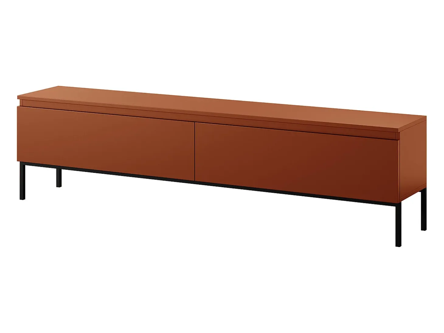 Mueble de TV - 175 cm - efecto ladrillo con patas negras - BEMMI