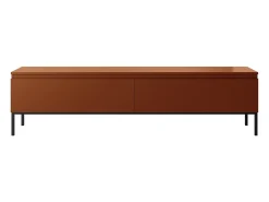Mueble de TV - 175 cm - efecto ladrillo con patas negras - BEMMI