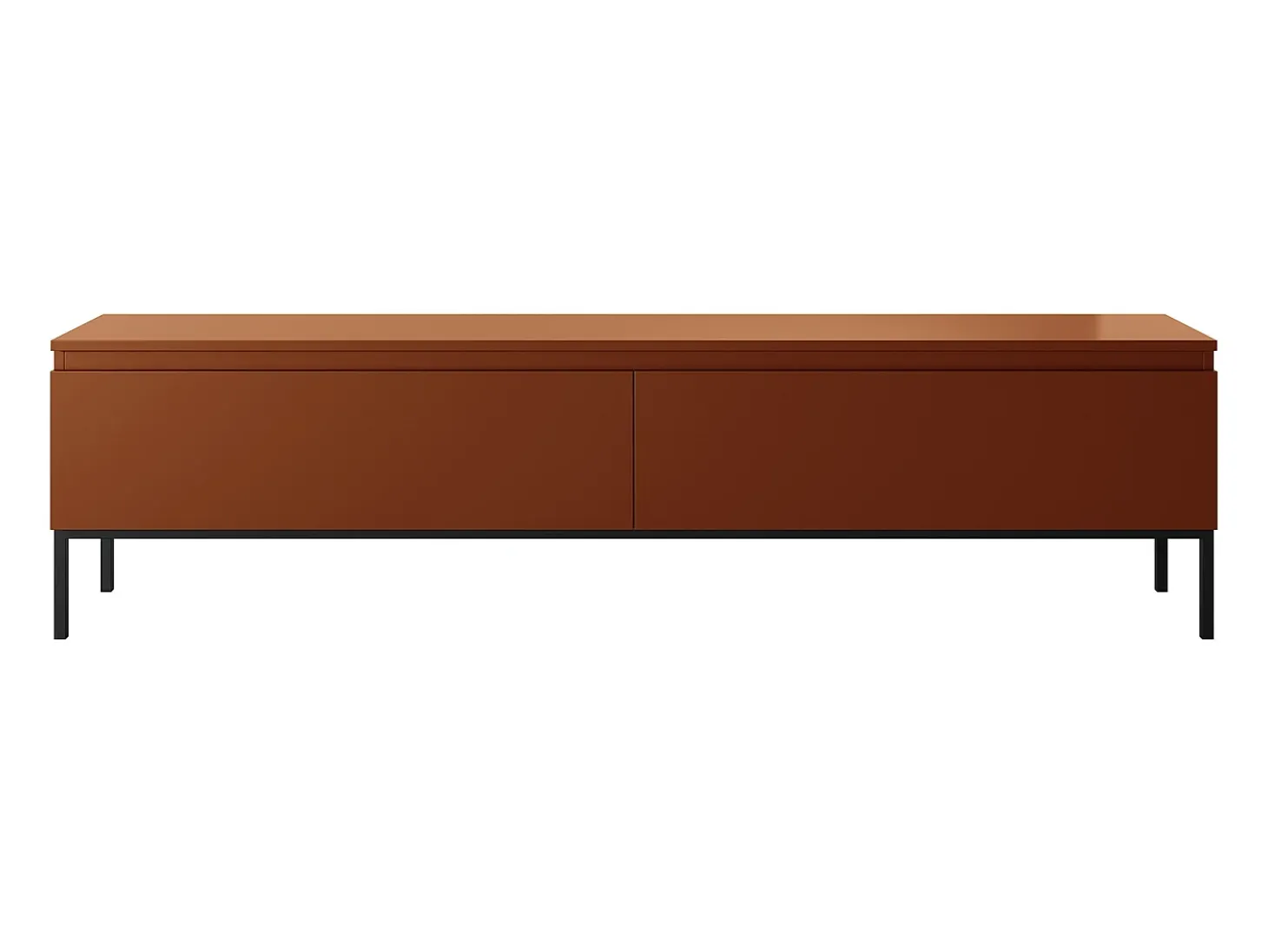 Mueble de TV - 175 cm - efecto ladrillo con patas negras - BEMMI