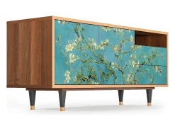 Mueble de TV - 125х56х41 cm - T7 - Almond Blossom, Nogal