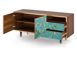 Mueble de TV - 125х56х41 cm - T7 - Almond Blossom, Nogal