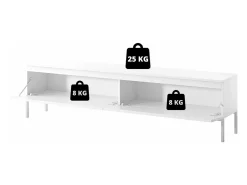 Mueble de TV - 175 cm - verde oscuro con patas negras - BEMMI