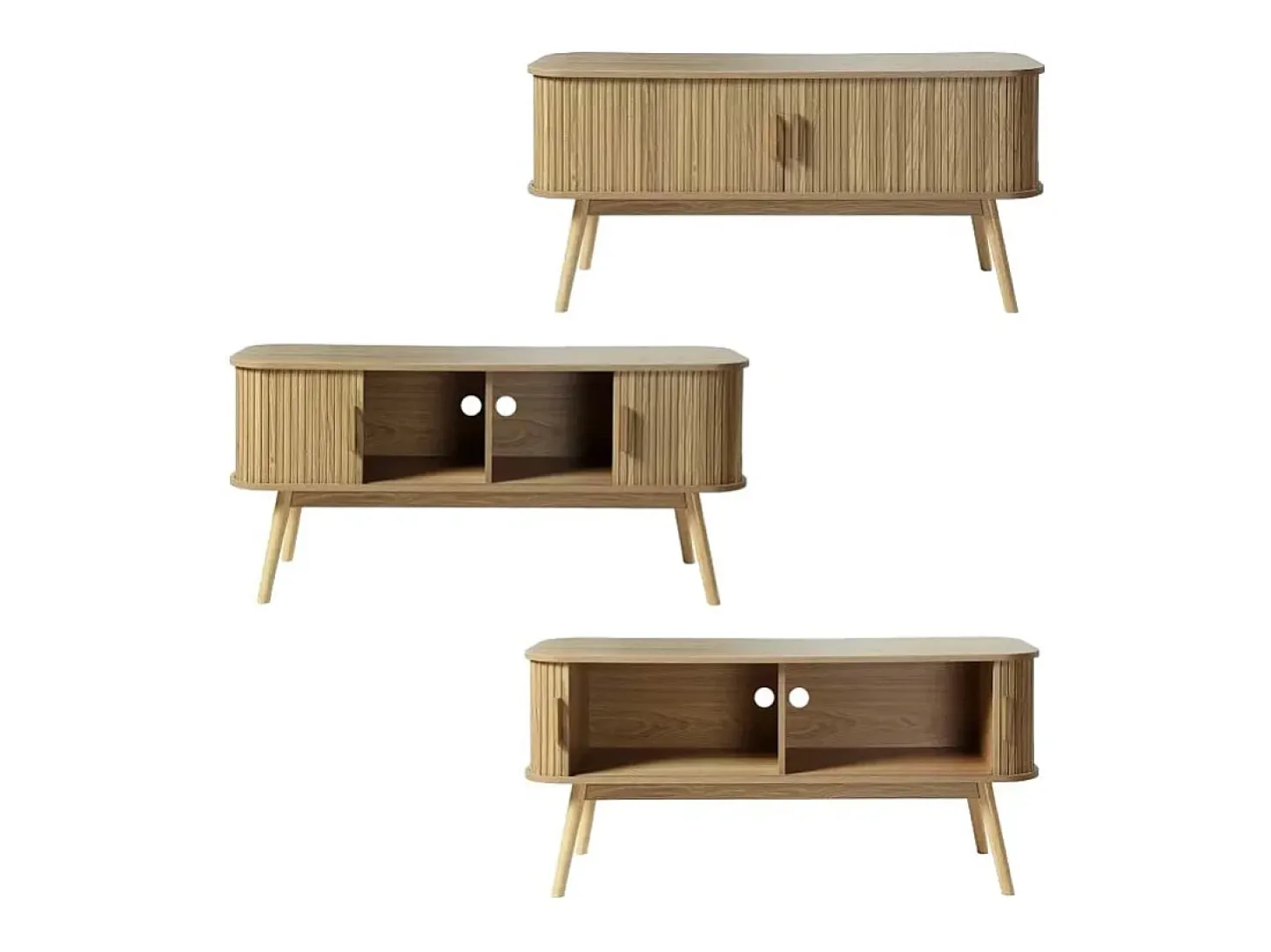 Mueble de TV 2 Puertas Corredizas L119 cm - ERNEST