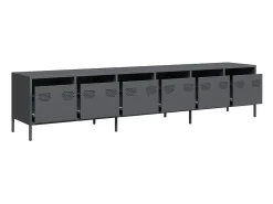 Mueble de TV acero laminado en frío antracita 202x39x43,5 cm