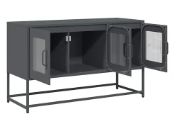 Mueble de TV acero laminado en frío antracita 100,5x39x60,5 cm