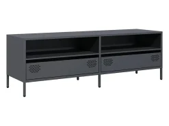 Mueble de TV acero laminado en frío antracita 135x39x43,5 cm