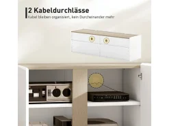 Mueble de TV blanco para televisores de hasta 65