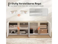 Mueble de TV blanco para televisores de hasta 65
