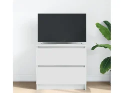 Mueble de TV blanco 60x35x54 cm madera contrachapada
