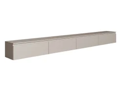 Mueble de TV colgante con 4 puertas abatibles – 300 cm – gris cachemira – BEMMI