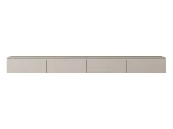Mueble de TV colgante con 4 puertas abatibles – 300 cm – gris cachemira – BEMMI