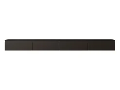 Mueble de TV colgante con 4 puertas abatibles – 300 cm – negro – BEMMI