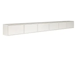 Mueble de TV colgante con 6 puertas abatibles – 300 cm – blanco – FRAMME