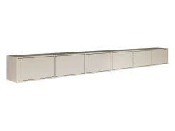 Mueble de TV colgante con 6 puertas abatibles – 300 cm – gris cachemira – FRAMME