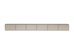 Mueble de TV colgante con 6 puertas abatibles – 300 cm – gris cachemira – FRAMME
