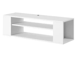 Mueble de TV con 2 compartimentos - Blanco - 100 cm - WALL